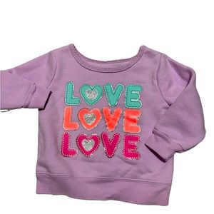 Kids Valentine’s Day sweatshirt 12 months EUC